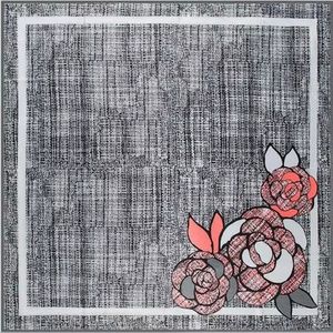 NWT 100% PURE SILK PRINT SCARF BIG STOLEN SHAWL